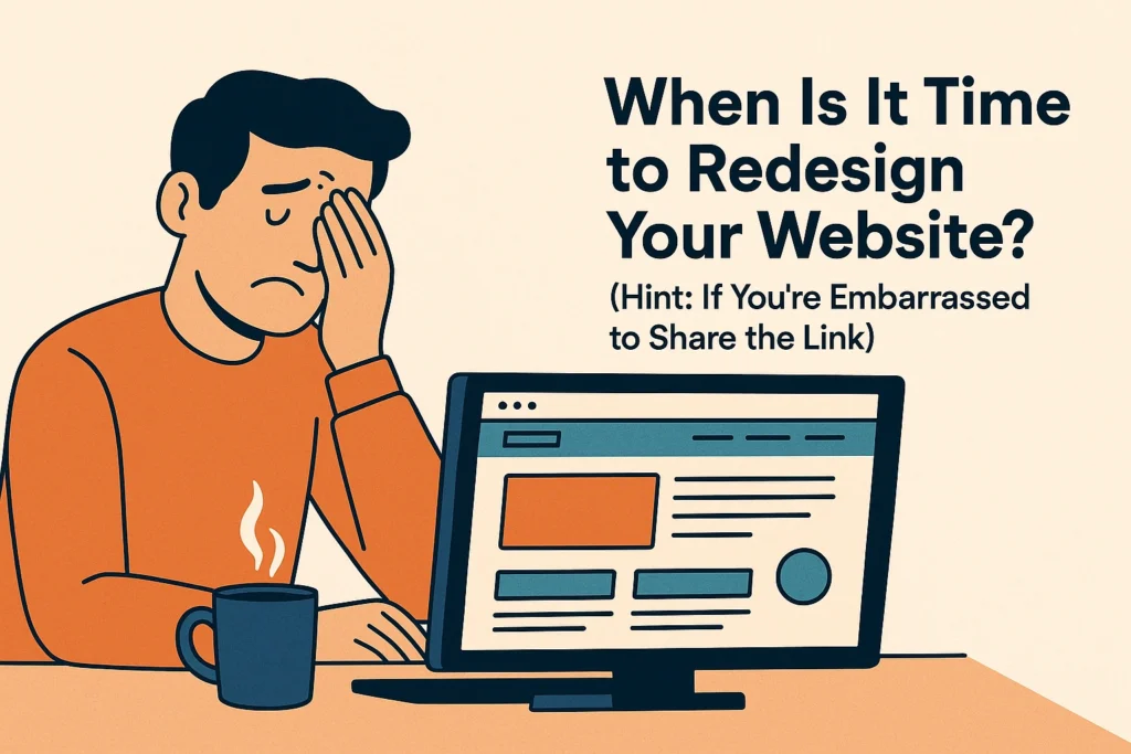 when is it time to redesign your website? (hint: if you're embarrassed to share the link)