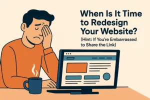 when is it time to redesign your website? (hint: if you're embarrassed to share the link)
