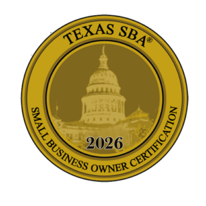 Seal of Texas SBA - Small Business Owner Certification